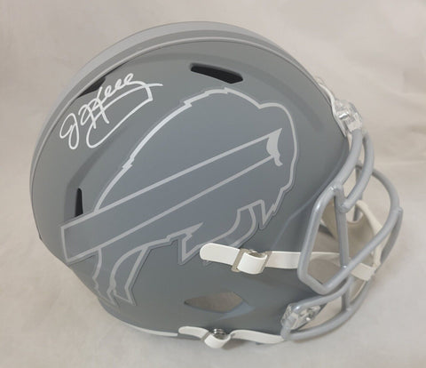 JIM KELLY SIGNED BUFFALO BILLS F/S SLATE SPEED REPLICA HELMET BECKETT QR