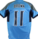 AJ Brown Autographed Lt. Blue Pro Style Jersey-Beckett W Hologram *L1