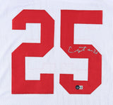 Elijah Mitchell Signed 49er Jersey (Beckett Hologram) San Francisco 3rd Year RB