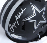 Roger Staubach Autographed Cowboys Eclipse Speed Mini Helmet- Beckett *Silver