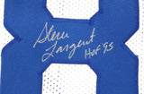 SEATTLE SEAHAWKS STEVE LARGENT AUTOGRAPHED WHITE JERSEY "HOF 95" MCS HOLO 112486