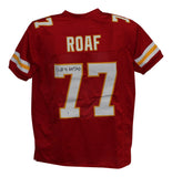 Willie Roaf Autographed/Signed Pro Style Red XL Jersey HOF BAS 33204