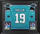 Panthers Adam Thielen Authentic Signed Blue Nike Framed Jersey BAS #BK88793