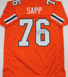 Warren Sapp Autographed Orange College Style Jersey - Beckett W Auth *6