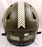 Josh Allen Signed Bills F/S Salute to Service SpeedFlex Authentic Helmet-BA W