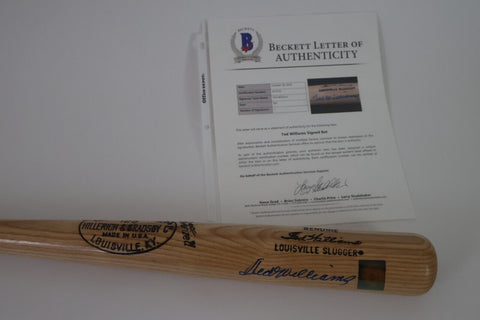 Ted Williams Autographed Louisville Baseball Bat (Beckett and Fanatics COA)