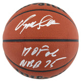 Hawks Dominique Wilkins "2x Insc" Auth Signed Wilson Basketball w/ Case BAS Wit