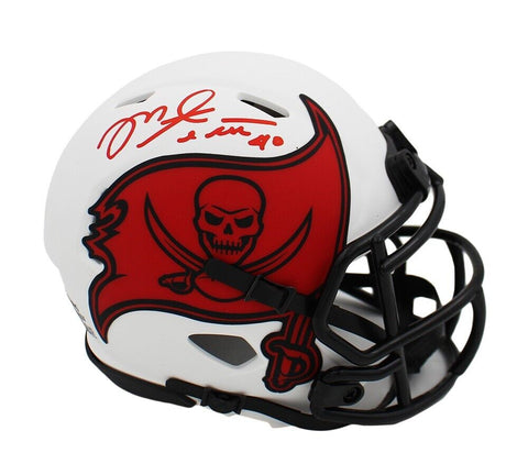 Mike Alstott Signed Tampa Bay Buccaneers Speed Lunar NFL Mini Helmet