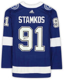 STEVEN STAMKOS Autographed Stanley Cup Patch Authentic Adidas Jersey FANATICS