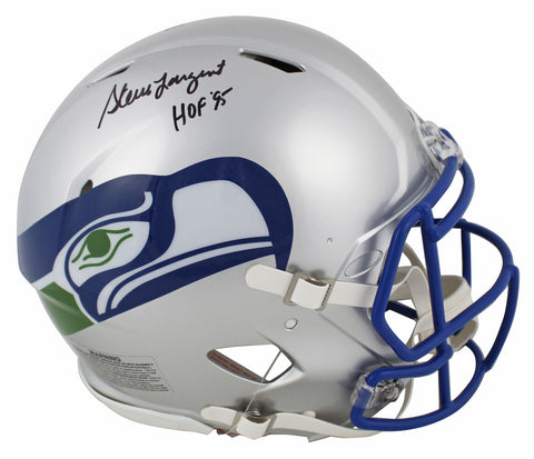 Seahawks Steve Largent Signed 83-01 TB Full Size Speed Proline Helmet BAS Wit