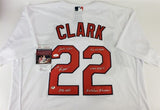 Jack Clark 5xInscribed & Signed St. Louis Cardinal Nike MLB style Jersey JSA COA