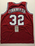 Autographed/Signed Billy Cunningham Philadelphia Red Jersey JSA COA