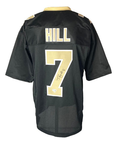 Taysom Hill New Orleans Signed Black Football Jersey BAS