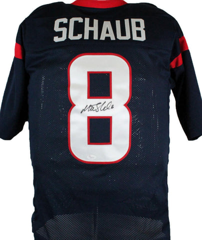 Matt Schaub Autographed Blue Pro Style Jersey-JSA W *Black