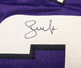 PHOENIX SUNS STEVE NASH AUTOGRAPHED PURPLE JERSEY BECKETT BAS WITNESS 233675