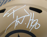 T.J. Watt Signed Salute to Service Full Size Replica Helmet Steelers Beckett