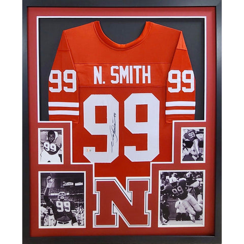 Neil Smith Autographed Signed Framed Nebraska Jersey BECKETT