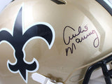 Archie Manning Signed Saints 76-99 F/S Speed Authentic Helmet BlackMask-Fanatics