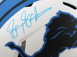 Barry Sanders Autographed Lions Lunar Speed Authentic FS Helmet- JSA W*Baby Blue