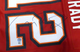 Buccaneers Tom Brady Autographed Red Nike SB Patch Jersey Beckett QR #AC41040