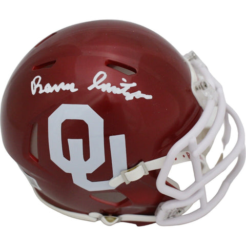 Barry Switzer Autographed Oklahoma Sooners Mini Helmet Beckett 44947