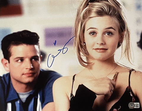 Alicia Silverstone Autographed/Signed Clueless 11x14 Photo Beckett 46646