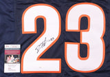 Devin Hester Signed Chicago Bears Blue Jersey (JSA COA) NFL All Time Return Ldr.