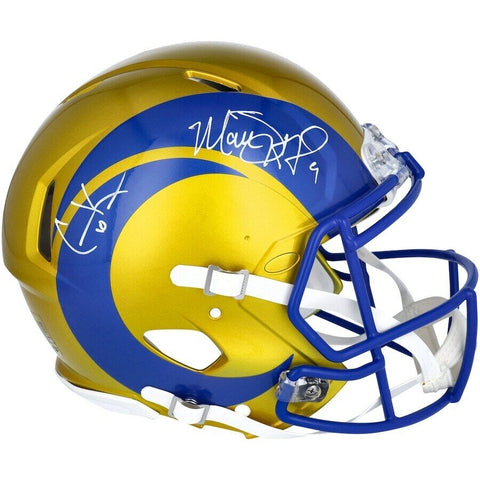 MATTHEW STAFFORD / COOPER KUPP Autographed Flash Authentic Rams Helmet FANATICS