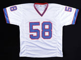 Shane Conlan Signed Buffalo Bills White Jersey (JSA COA) 3xAll Pro Linebacker