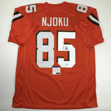 Autographed/Signed DAVID NJOKU Cleveland Orange Football Jersey PSA/DNA COA Auto