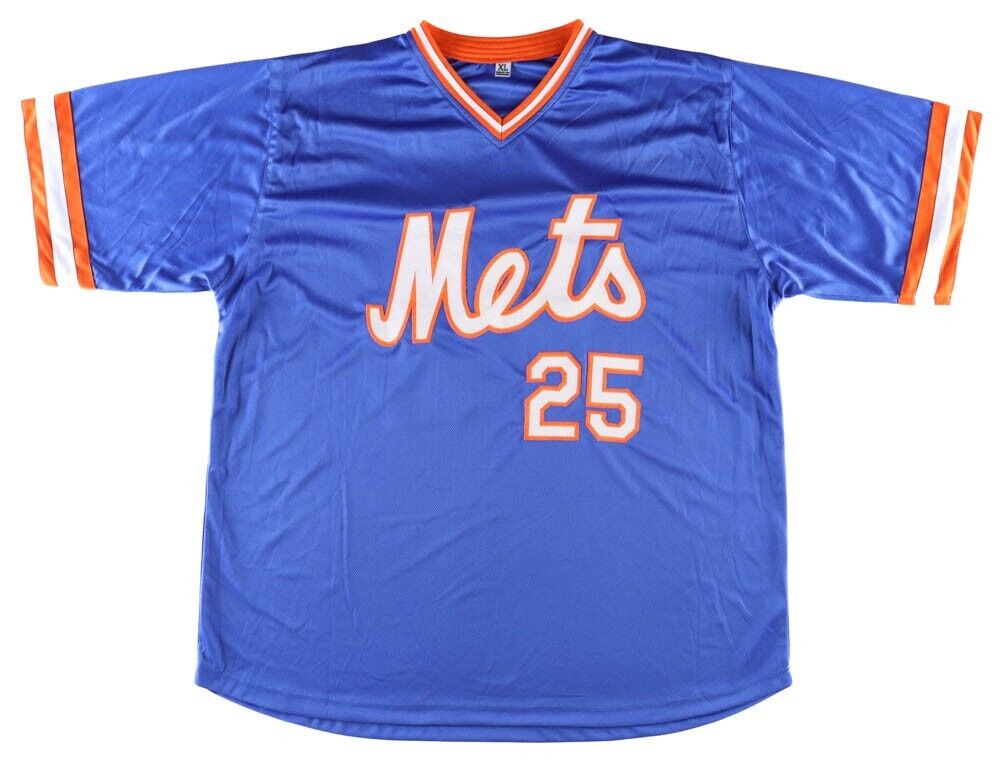 Danny Heep Signed New York Mets Jersey Inscribed 