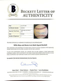 Willie Mays Monte Irvin Dual Signed Giants Baseball BAS LOA AA05932