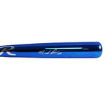 Marcell Ozuna Signed Atlanta Braves Rawlings Blue Chrome MLB Bat