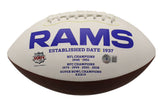 Kurt Warner Autographed/Signed Los Angeles Rams Logo Football Beckett 35842