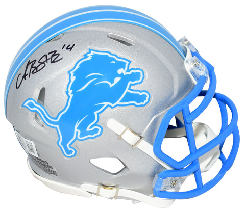 AMON-RA ST BROWN SIGNED DETROIT LIONS NEW 2024 SPEED MINI HELMET BECKETT