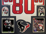 FRAMED HOUSTON TEXANS ANDRE JOHNSON AUTOGRAPHED SIGNED JERSEY JSA COA