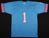 Warren Moon Signed Houston Oilers Powder Blue Jersey Inscrbed HOF 06 (JSA COA)