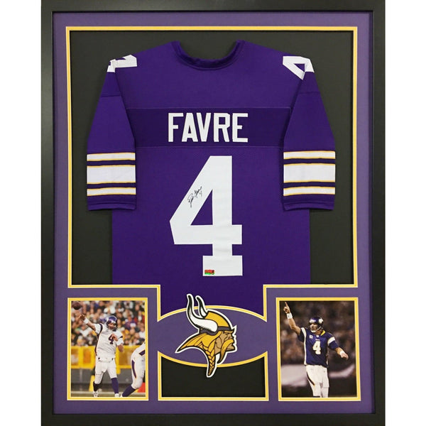 Brett Favre Autographed Signed Framed Minnesota Vikings Jersey FAVRE COA