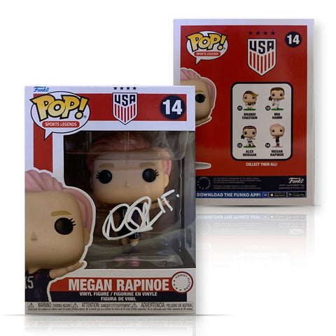 Megan Rapinoe Autographed USA Womens World Cup Soccer Funko Pop #14 Beckett WHT