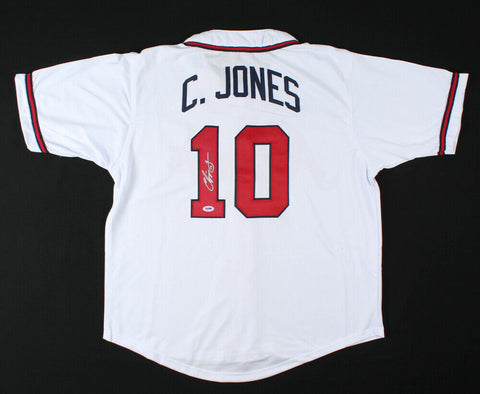 Chipper Jones Signed Atlanta Braves Jersey (PSA COA) HOF 8xAll Star 3rd Baseman