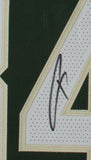 Giannis Antetokounmpo Signed Framed Green Authentic On Court Bucks Jersey BAS