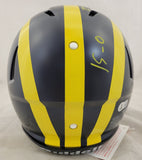 BLAKE CORUM SIGNED MICHIGAN F/S SPEED AUTHENTIC HELMET 2 INSCRIPTIONS BECKETT QR