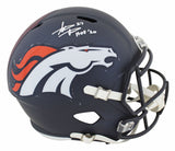 Broncos Steve Atwater "HOF 20" Signed Full Size Speed Rep Helmet W/ Case BAS Wit