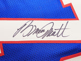 BUFFALO BILLS BRUCE SMITH AUTOGRAPHED BLUE JERSEY BECKETT BAS WITNESS 230186