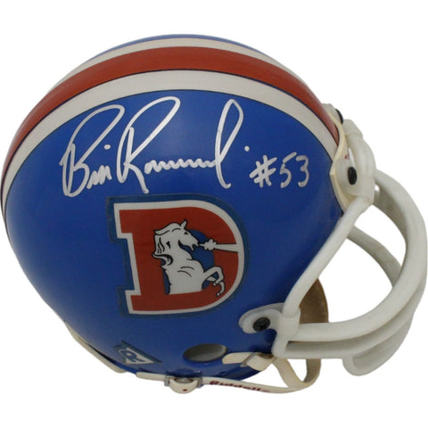 Bill Romanowski Signed Denver Broncos VSR4 TB Replica Mini Helmet BAS 44207