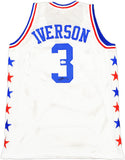 76ERS ALLEN IVERSON AUTOGRAPHED WHITE ALL STAR JERSEY BECKETT WITNESS 233363