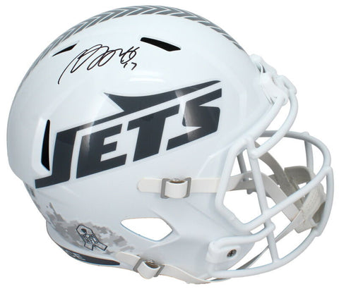 Davante Adams Autographed New York Jets 2024 STS Speed Full Size Helmet Beckett