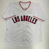 Autographed/Signed Mike Napoli Los Angeles LA Anaheim White Jersey JSA COA