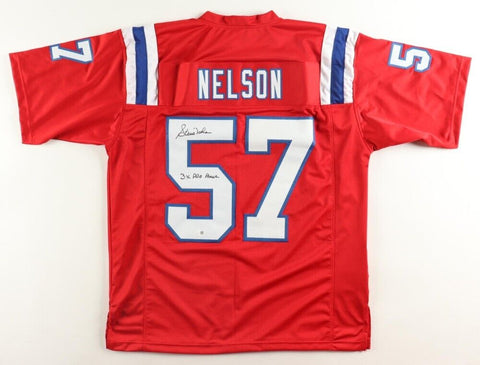 Steve Nelson Signed New England Patriots Jersey Inscribed"3X Pro Bowl" (JSA)