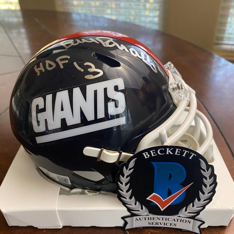 Bill Parcels HOF '13 Autographed Signed New York Giants Mini Helmet Beckett